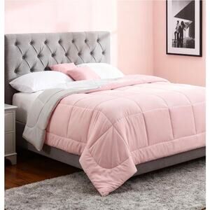 King Size Pink & Grey Comforter Blanket